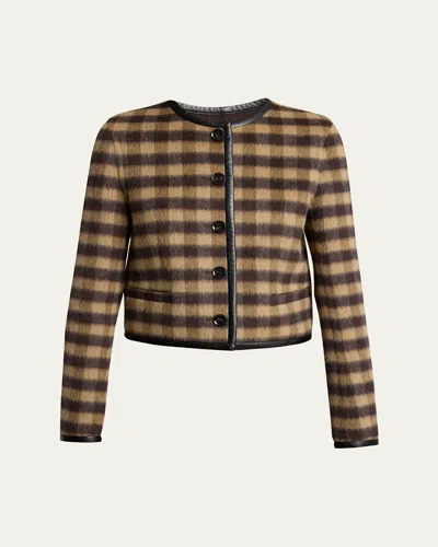 PROENZA SCHOULER HELENE PLAID CASHMERE-BLEND JACKET