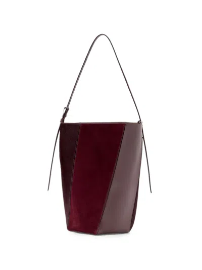 Proenza Schouler Hex Bucket Bag In Haircalf Combo In Blue