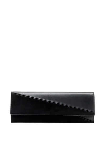 Proenza Schouler Hex Clutch In Smooth Calf And Lux Suede In Black