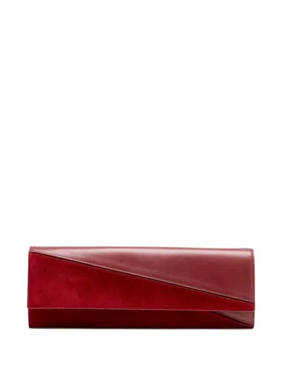 Proenza Schouler Hex Clutch In Smooth Calf And Lux Suede In Blue