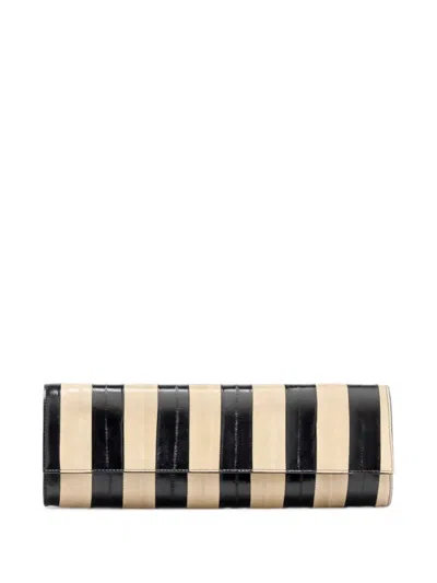 Proenza Schouler Hex Clutch In Striped Eel In Multi