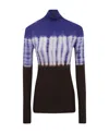 Proenza Schouler High-neck Tie-dyed Wool Sweater In Black