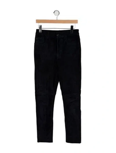 Pre-owned Proenza Schouler High-rise Straight Leg Jeans In Black