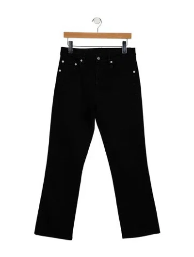 Pre-owned Proenza Schouler High-rise Straight Leg Jeans In Black