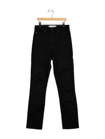 Pre-owned Proenza Schouler High-rise Straight Leg Jeans In Black