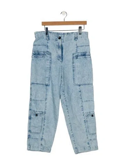 Pre-owned Proenza Schouler High-rise Straight Leg Jeans In Blue