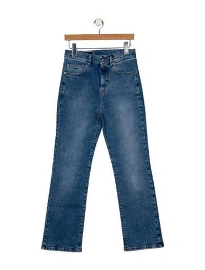 Pre-owned Proenza Schouler High-rise Straight Leg Jeans In Blue