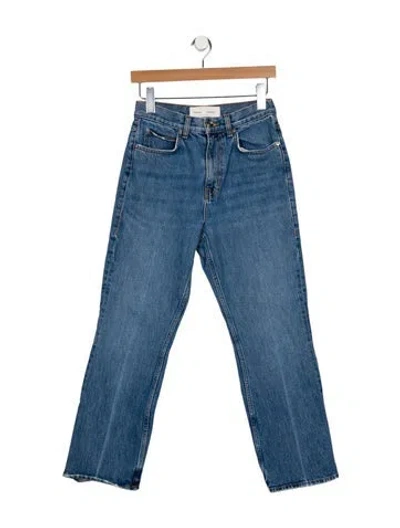 Pre-owned Proenza Schouler High-rise Straight Leg Jeans In Blue