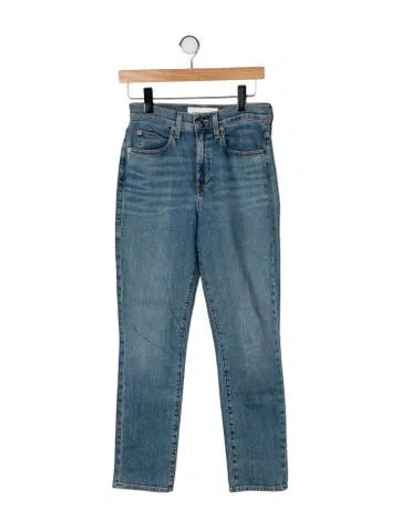 Pre-owned Proenza Schouler High-rise Straight Leg Jeans In Blue