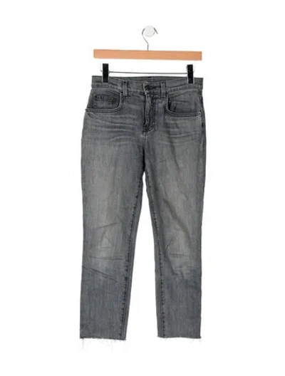 Pre-owned Proenza Schouler High-rise Straight Leg Jeans In Gray