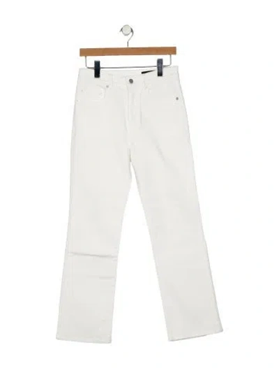 Pre-owned Proenza Schouler High-rise Straight Leg Jeans In White
