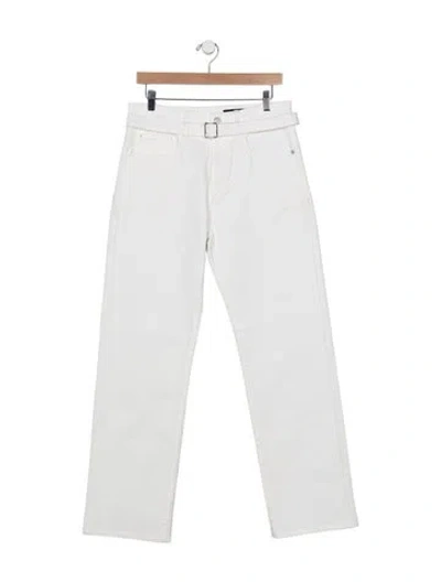 Pre-owned Proenza Schouler High-rise Straight Leg Jeans In White