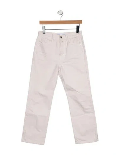 Pre-owned Proenza Schouler High-rise Straight Leg Jeans In White