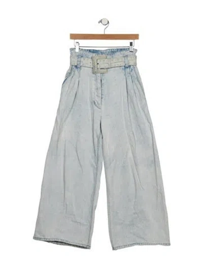 Pre-owned Proenza Schouler High-rise Wide Leg Jeans In Blue