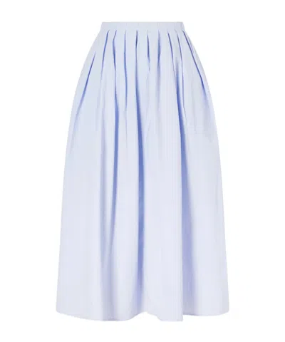 Proenza Schouler High-waisted Cotton Skirt In Blue
