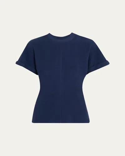 Proenza Schouler Hilda Structured Eco Jersey T-shirt In Blue