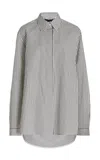 Proenza Schouler Hunter Striped Cotton Silk Poplin Shirt