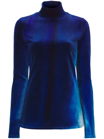 Proenza Schouler Ice Dyed Velvet Top In Cobalt