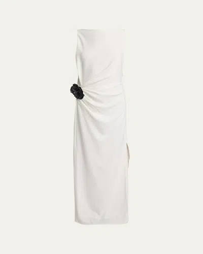 Proenza Schouler Indria Matte Double Crepe Dress In White