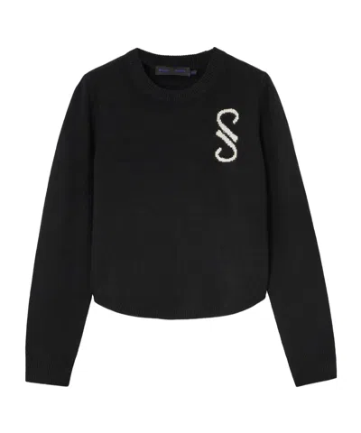 Proenza Schouler Intarsia Cashmere Sweater In Black