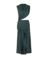 Proenza Schouler Irma Draped Jersey Midi Dress In Green