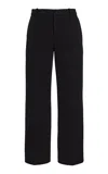 Proenza Schouler Ismene Wool-blend Scuba Flared Pants In Black