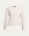 Proenza Schouler Ivonne Zip Front Eco Poplin Top In White