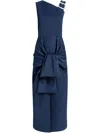 Proenza Schouler Jackie Knotted Maxi Dress In Blue
