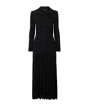 Proenza Schouler Jada Turtleneck Drop-waist Button-front Maxi Dress In Black