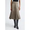 Proenza Schouler Janan Cotton Stretch Sateen Midi Skirt In Neutral