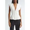PROENZA SCHOULER PROENZA SCHOULER JANET CAP SLEEVE PEPLUM TOP