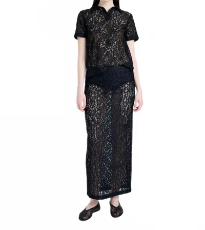 Proenza Schouler Jasmine Skirt In Stretch Lace In Black