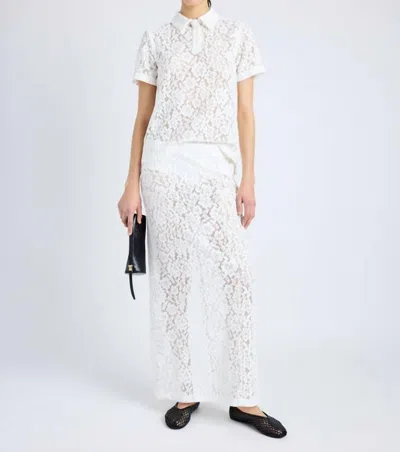 Proenza Schouler Jasmine Stretch Lace Skirt In Off White