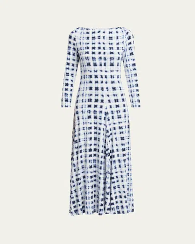 Proenza Schouler Jen A-line Jersey Dress In Indigo Multi