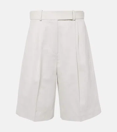 Proenza Schouler Jenny Cotton And Linen Bermuda Shorts In White