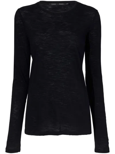 Proenza Schouler Jersey Long-sleeved T-shirt In Black