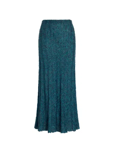 Proenza Schouler Joelle Skirt In Looped Mohair In Blue