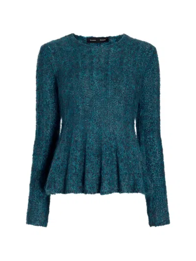 Proenza Schouler Joelle Top In Looped Mohair In Blue