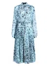 Proenza Schouler Jones Long Sleeve Pleated Crinkle Chiffon Shirtdress