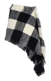 Proenza Schouler Kai Brushed Glenplaid Knit Midi Skirt In Black,white