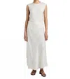 Proenza Schouler Kaia Woven Stripe Flou Skirt In Chalk/black In White