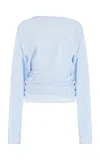 Proenza Schouler Keegan Silk Top In Light Blue
