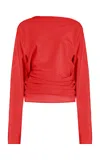 Proenza Schouler Keegan Silk Top In Red