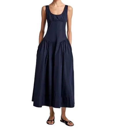 Proenza Schouler Kendall Dress In Tech Cotton In Navy In Blue