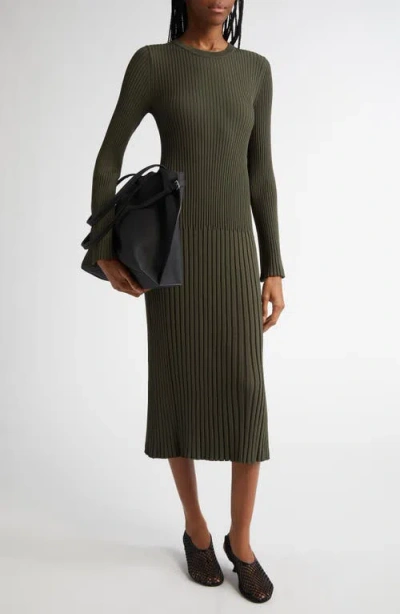 PROENZA SCHOULER PROENZA SCHOULER KENNA LONG SLEEVE RIB MIDI DRESS