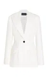 Proenza Schouler Keny Wool Gabardine Coat In White