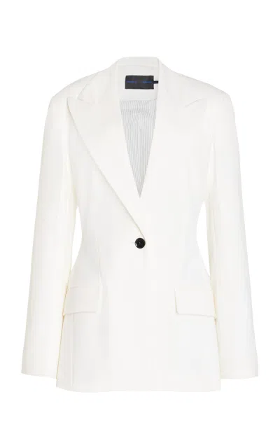 Proenza Schouler Keny Wool Gabardine Coat In White