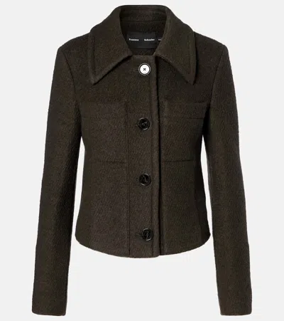 Proenza Schouler Kinsley Wool-blend Twill Bouclé Jacket In Brown