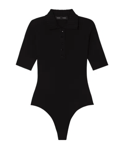 Proenza Schouler Knitted Short-sleeved Polo Top In Purple