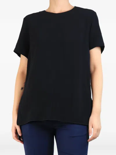 Pre-owned Proenza Schouler Knot-detail Crepe Blouse In Black